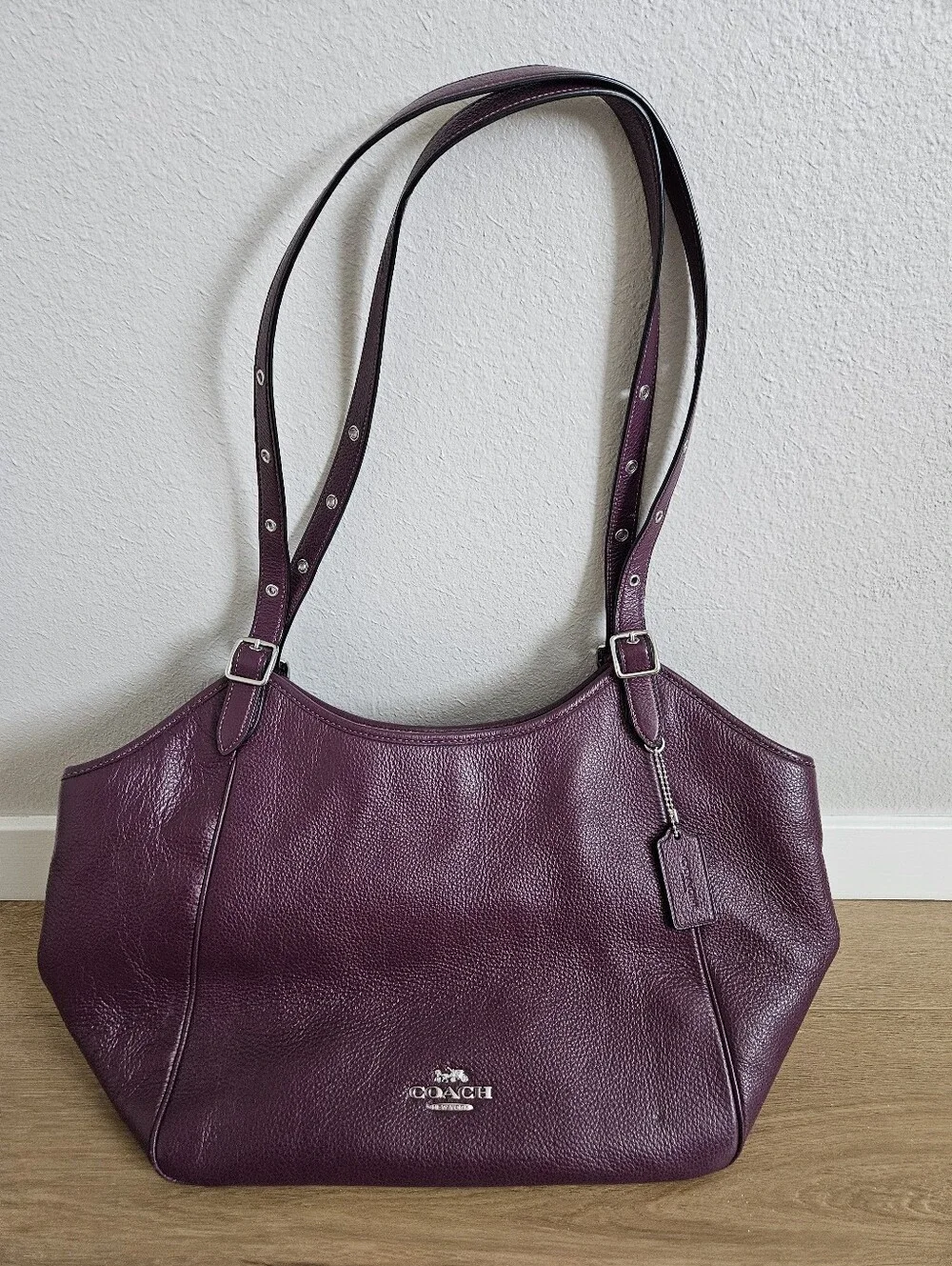 Coach Meadow Shoulder Bag in Deep Berry (Style CM074)